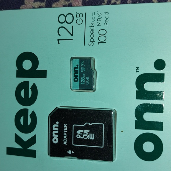 Keep ONN 100006054 microSDXC Card 128gb With Adapter 100 Mb/s New Phone Memory - Picture 6 of 9
